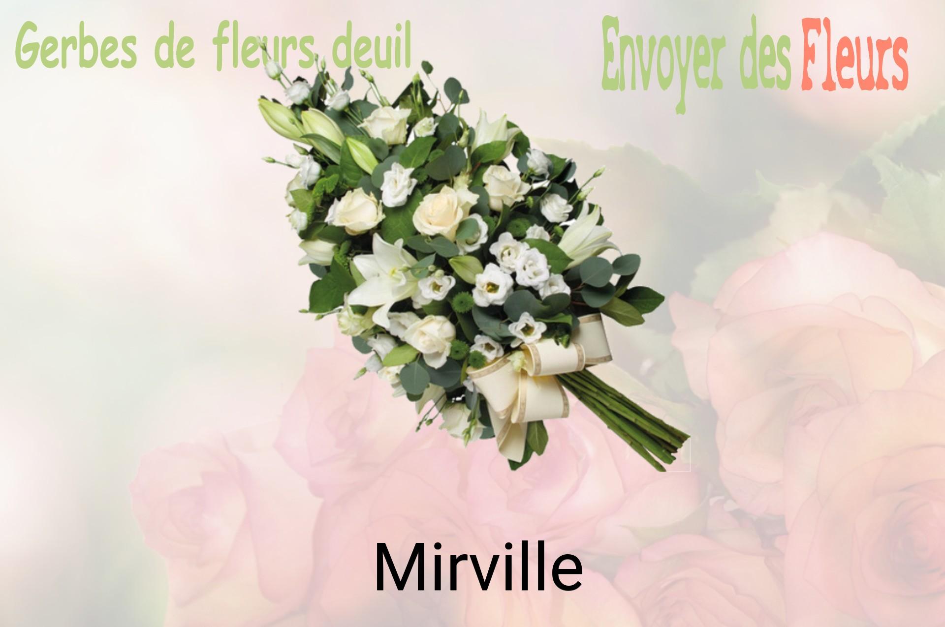Gerbe de fleurs de deuil livrée à Mirville